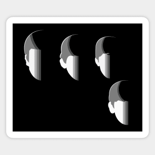 Beatles Faces Album Silhouette Small Chest Variant Sticker